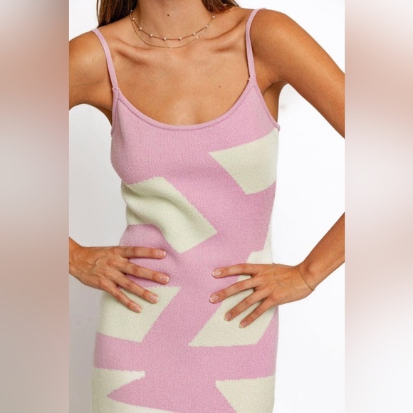 NWT-Abstract Printed Sweater Comfy Maxi Dress - Picture 4 of 7